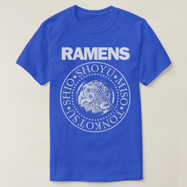 Ramens Bowl Ramen Noodle Punk Rock Music T-Shirt (Design vorne)