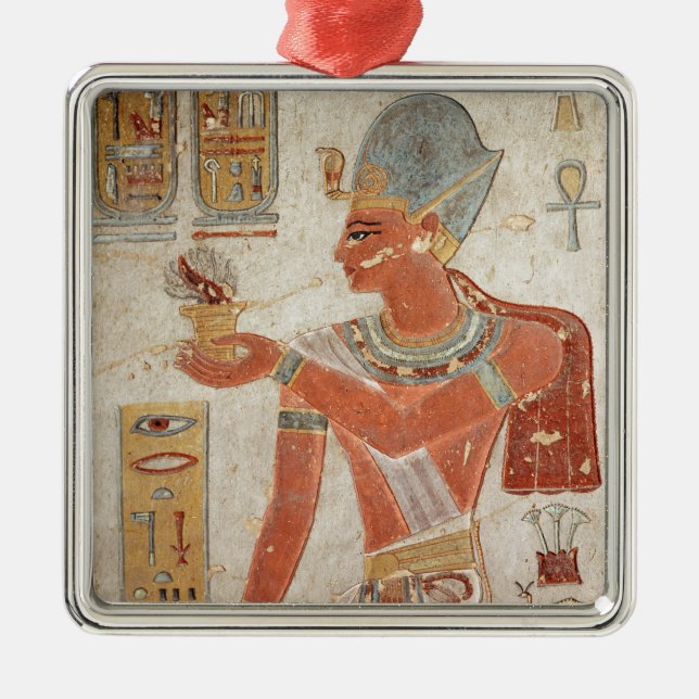 Ramesses III im Kampfkleid Ornament Aus Metall (Vorne)