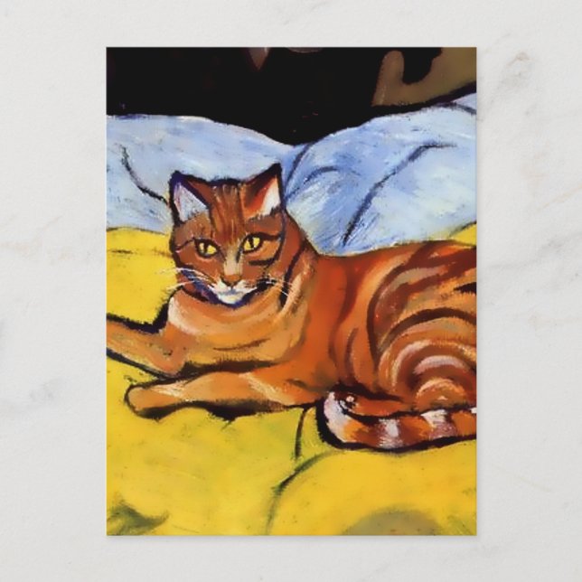 “Raminou on a Yellow Blanket’ by Suzanne Valadon Postkarte (Vorderseite)