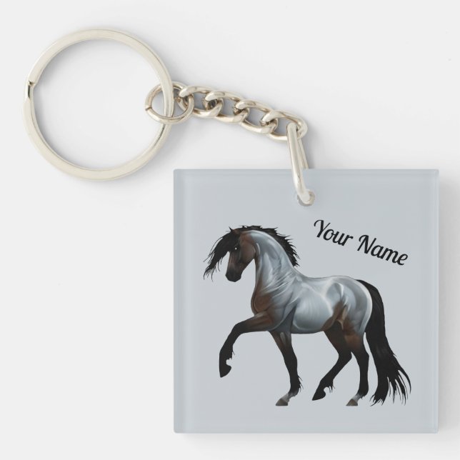 Ramirez - spanisches Pferd, laufend -  Schlüsselanhänger (Vorderseite)