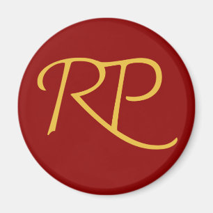 RAMO und PAUL Logo Rotes Gold Magnet