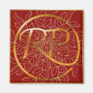 RAMO und PAUL Logo, rotes Gold Magnet