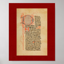 Ramon Llull: Illuminiertes Manuskript aus dem 13. Poster