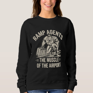 Ramp Agent Flughafenpersonal Luftfahrt Karriere Fl Sweatshirt