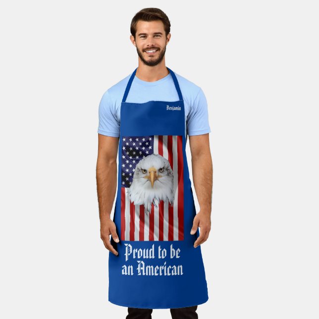 Rampant Eagle, die amerikanische Flagge, Patriotik Schürze (Getragen)