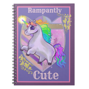 Rampant Niedlich Unicorn Notizblock