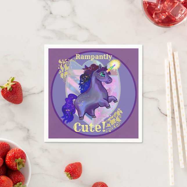 Rampant Niedlich Unicorn Serviette (Beispiel)