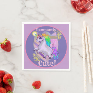 Rampant Niedlich Unicorn Serviette