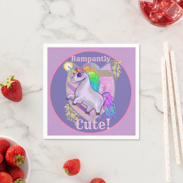 Rampant Niedlich Unicorn Serviette (Beispiel)