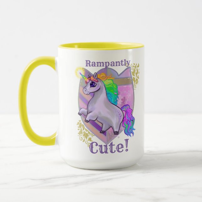 Rampant Niedlich Unicorn Tasse (Links)
