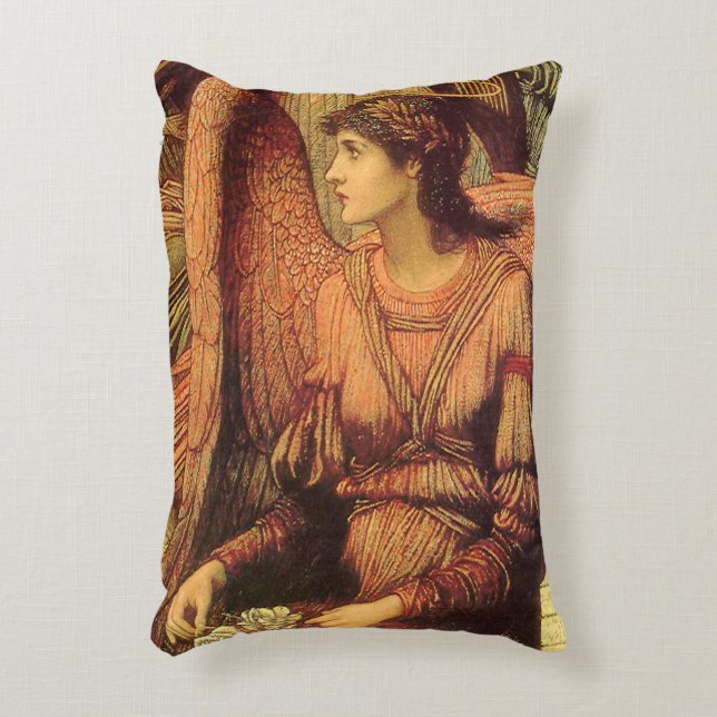 Ramparts of God's House, Angel von John Strudwick Dekokissen (Vorderseite(Vertikal))