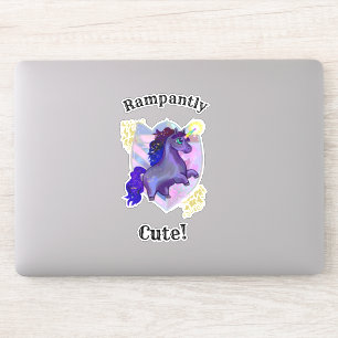 Rampig Niedliches Unicorn Aufkleber