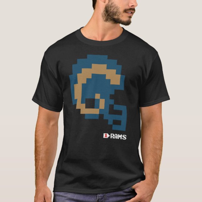 Rams Throwback Tecmo Bowl Helmet T - Shirt (Vorderseite)