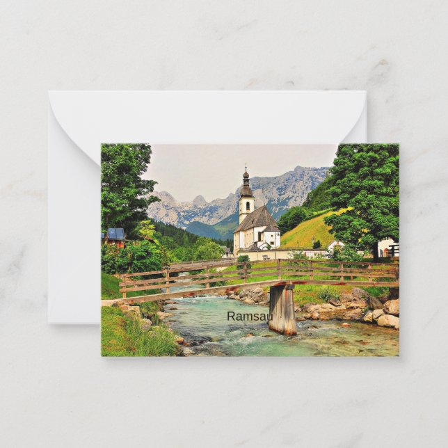 Ramsau, Bayerische Alpen Mitteilungskarte (Vorderseite)