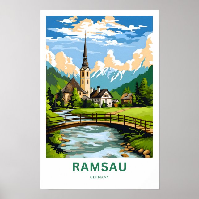 Ramsau Deutschland Travel Print Poster (Vorne)