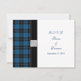 Ramsay Hunting Tartan keltische Hochzeitsantwortka RSVP Karte