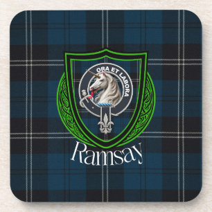Ramsay-Schottischer-Clan-Tartan & -Wappen Getränkeuntersetzer