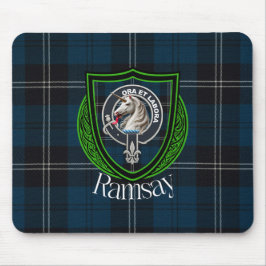 Ramsay Scottish Clan Tartan and Crest  Mousepad