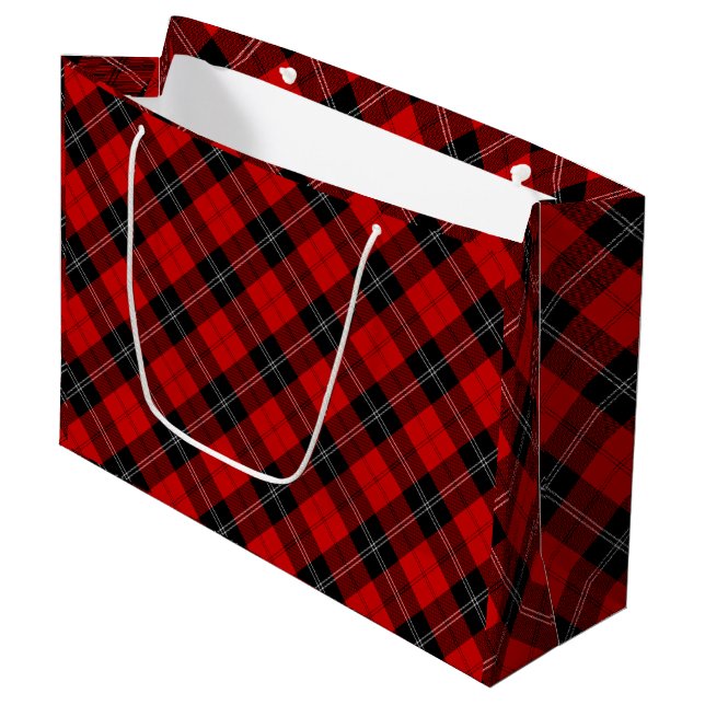 Ramsay Tartan kariert Große Geschenktüte (Vorderseite Schrägansicht)