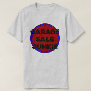 Ramschverkauf-Junkie-blaues T-Shirt