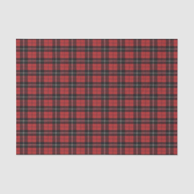 Ramsey Red Modern Original Scottish Tartan Seidenpapier (Vorderseite)