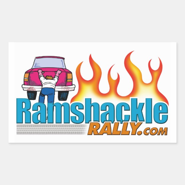 Ramshackle Kundgebung - Rundkleber Rechteckiger Aufkleber (Vorderseite)