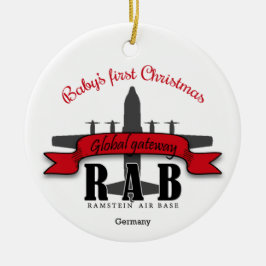 Ramstein Air Base Baby's First Christmas Keramik O Keramik Ornament