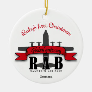 Ramstein Air Base Baby's First Christmas Keramik O Keramik Ornament