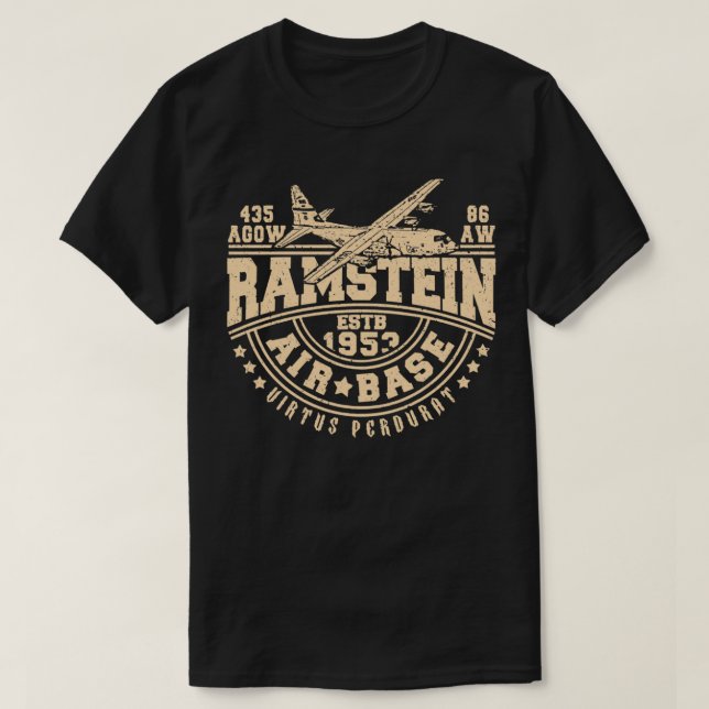 Ramstein Air Base USAF Rheinland-Pfalz Deutschland T-Shirt (Design vorne)