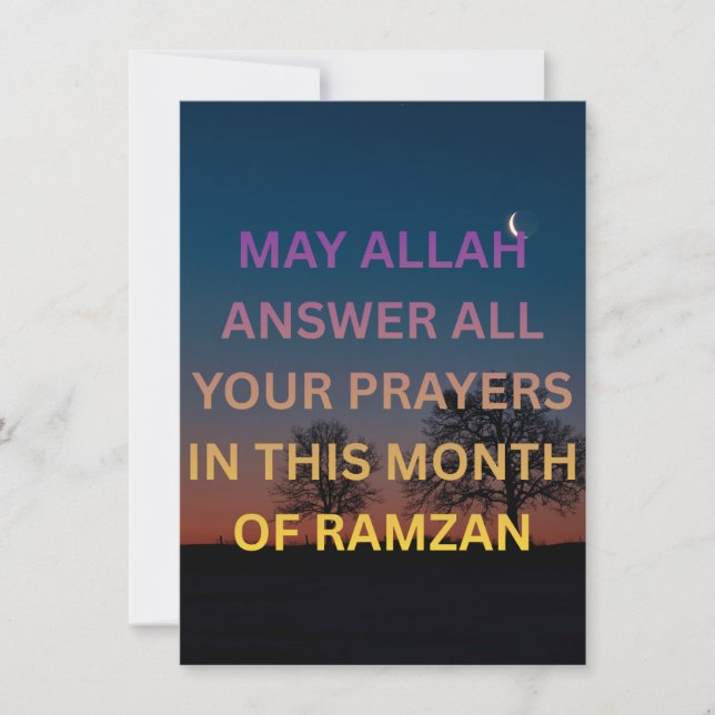 RAMZAN MUBARUK FEIERTAGSKARTE (Vorderseite)
