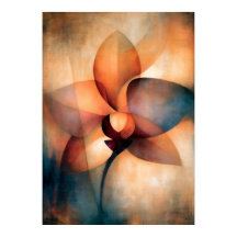 Ran Orchidee Kubistische Blumenabstraktion