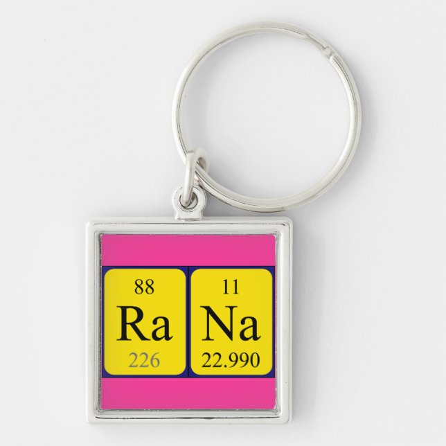 Rana Periodenschlüsselring Schlüsselanhänger (Vorne)