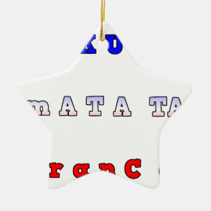 RANCE HAKUNA MATATA BLAUE WHITE RED UNITY FARBEN KERAMIKORNAMENT