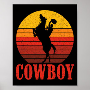 Ranch Cowboy Horseback Riding Rodeo Geschenk Cowbo Poster