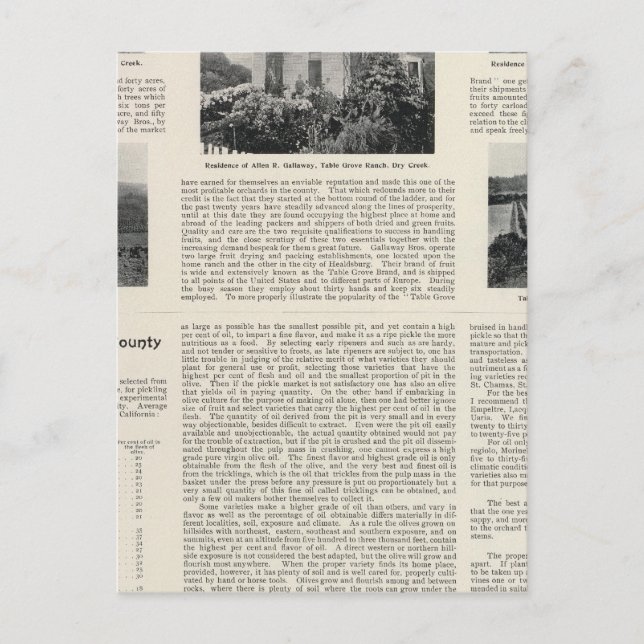 Ranch der Tafelhütte, Kalifornien Postkarte (Vorderseite)