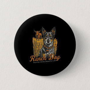 Ranch Herding Hunde Rinder Western Lebensalter Button