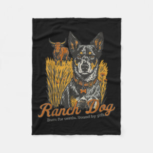 Ranch Herding Hunde Rinder Western Lebensalter Fleecedecke