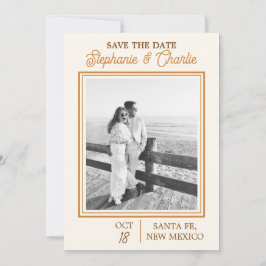 Ranch Hochzeit mit Foto Save the Date Einladung
