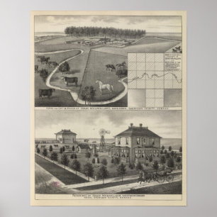 Ranch Isaacs Mulholland und Wohnsitz, Kansas Poster