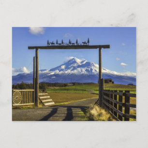 RANCH VIEW OF SHASTA POSTKARTE
