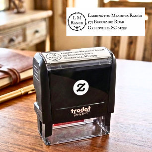 Rancher-Logo mit anpassbarem Western-Bullen-Kopf D Permastempel