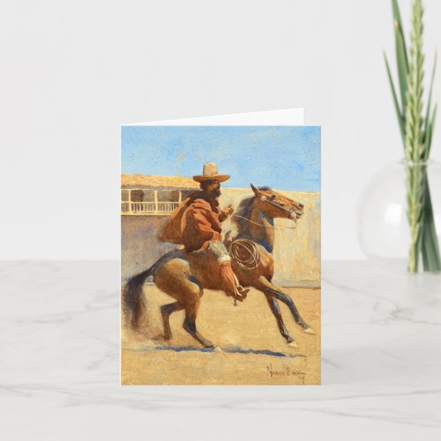 Ranchero aus dem alten Kalifornien von Maynard Dix Dankeskarte (Vorderseite)