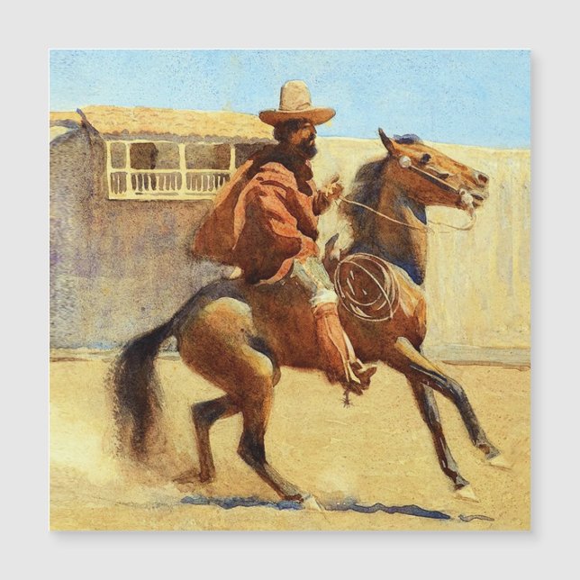 Ranchero aus dem alten Kalifornien von Maynard Dix Magnetkarte (Vorderseite)