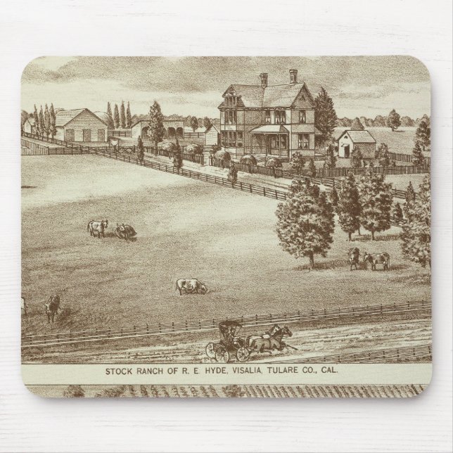 Ranches, Visalia, Tulare, Cal Mousepad (Vorne)