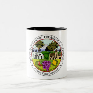 Rancho CucZIA (Kalifornien) City Siegel Zweifarbige Tasse