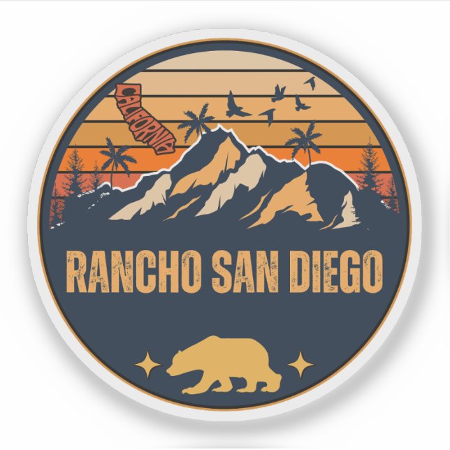Rancho San Diego, Kalifornien Aufkleber (Vorderseite)