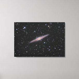 Rand-auf Ansicht des NGC 891 Spiralarms in Andro Leinwanddruck