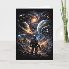 Rand der Galaxie Feiertagskarte