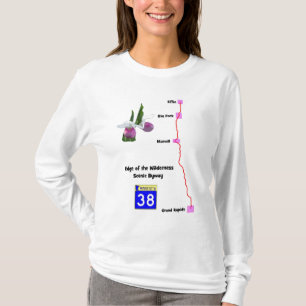 Rand des landschaftlichen Seitenwegs der Wildnis T-Shirt