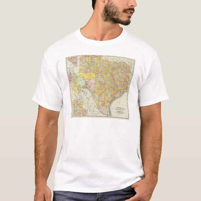 Rand McNally Eisenbahn-und Landkreis-Karte von T-Shirt (Vorderseite)